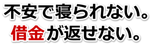 不安で寝られない。借金が返せない。墨田区で弁護士や司法書士に無料相談して解決する